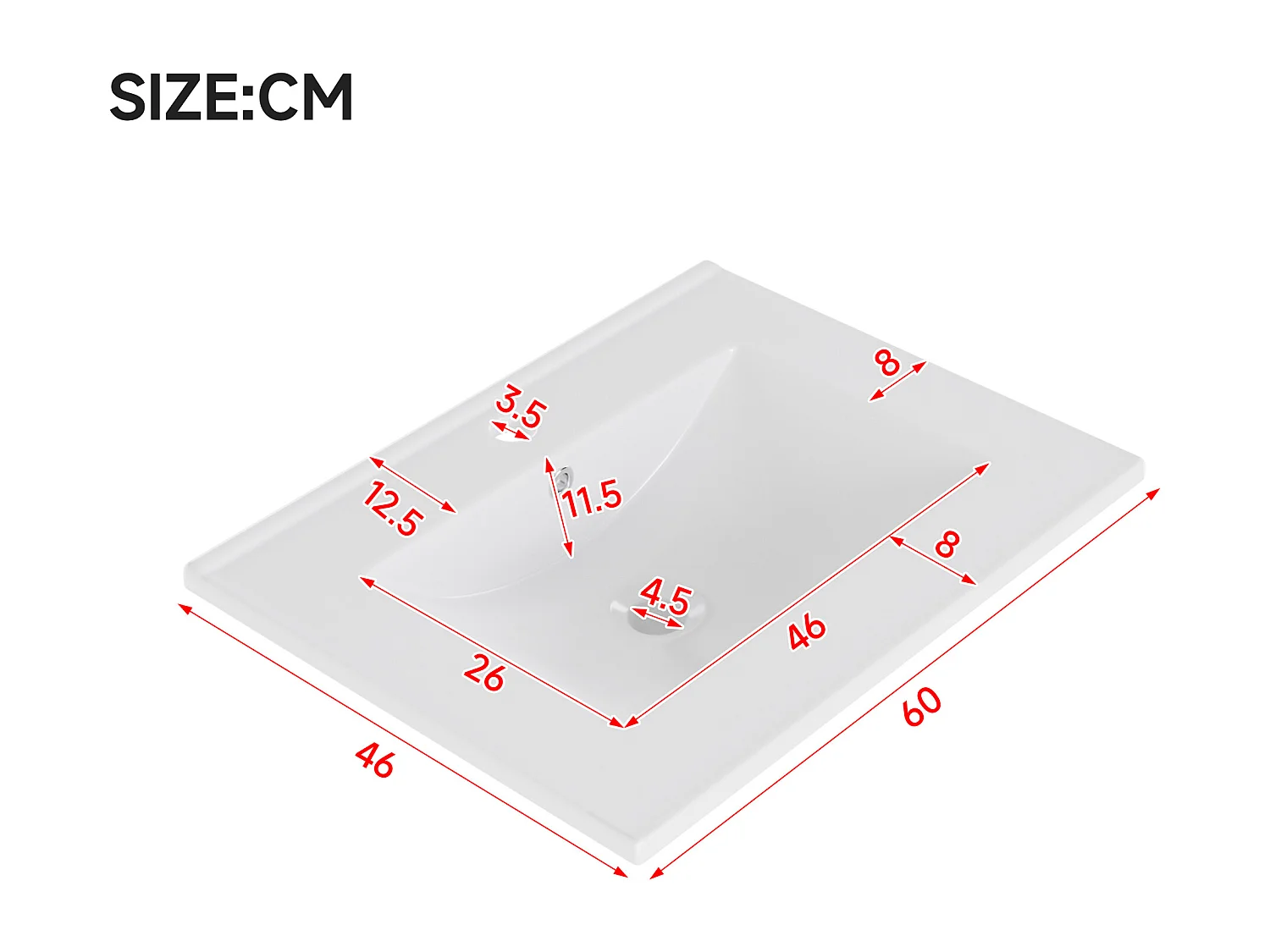 Meuble simple vasque en céramique mural - 61 x 46 x 57 cm - finition laquée - avec 2 tiroir - céramique + MDF - vert