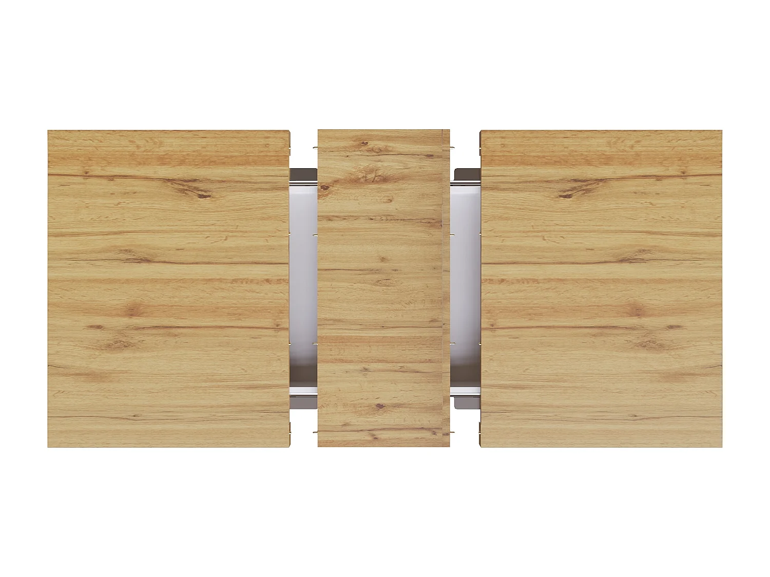 Table à manger extensible 110/140x70x76 cm - Pour 6 personnes - MDF + métal - avec meuble de rangement - Blanc