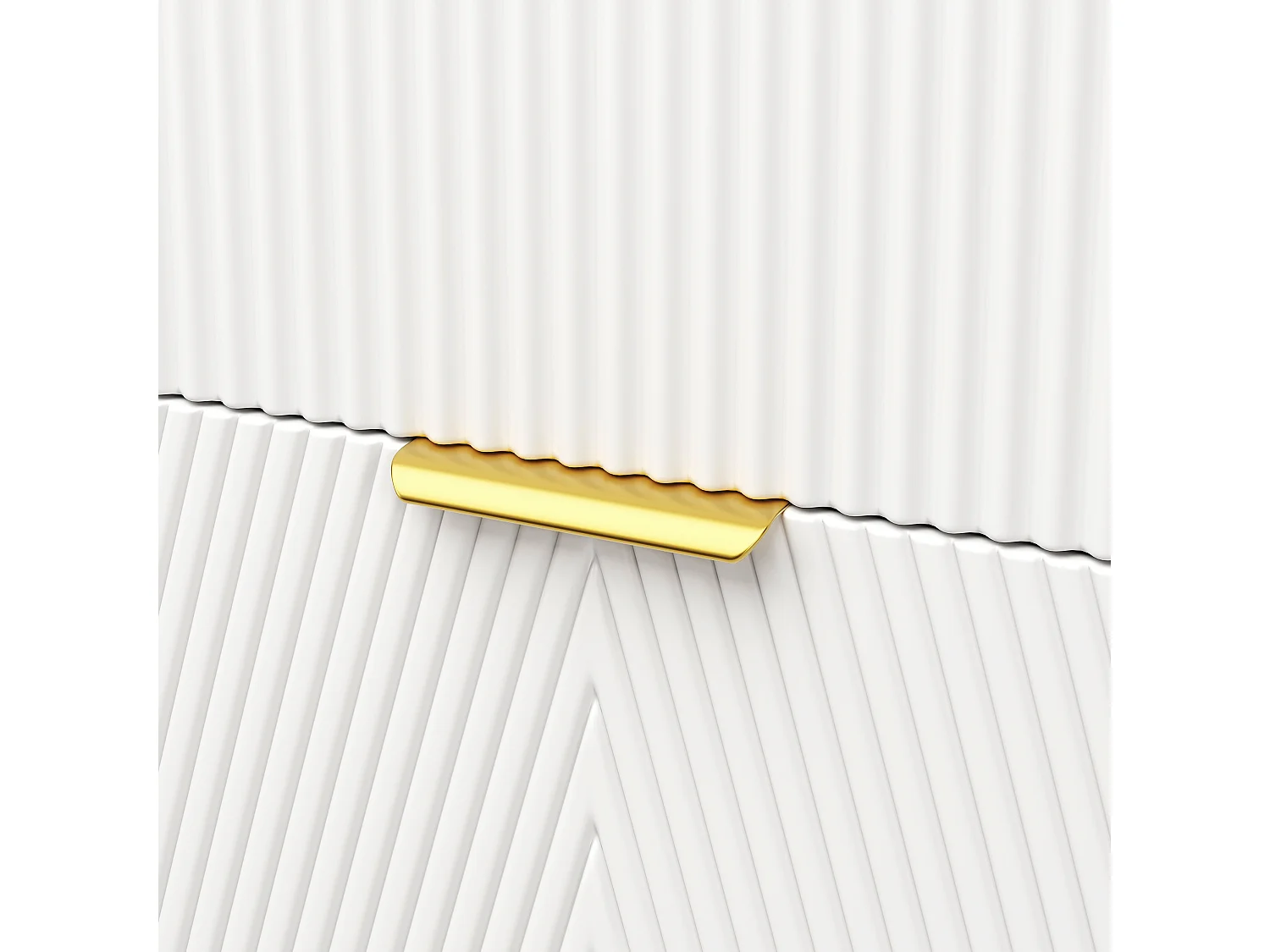 Ausziehbarer Bar-Schrank - drehbar - 128-203x39x90cm - mit 6 Schubladen - großer Stauraum und Metallgriffe - Weiß