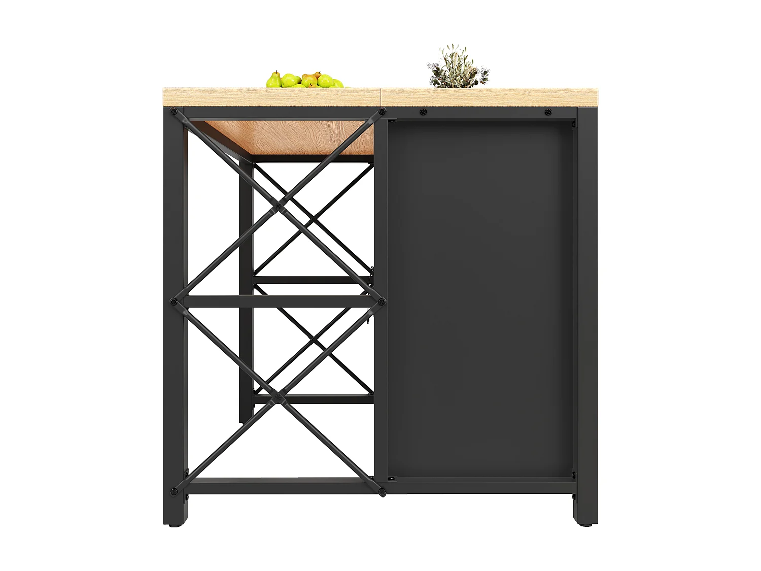 Ensemble table de bar avec tabourets(5 pièces) - table de bar avec Leds + tiroirs + 4 tabourets - MDF - noir