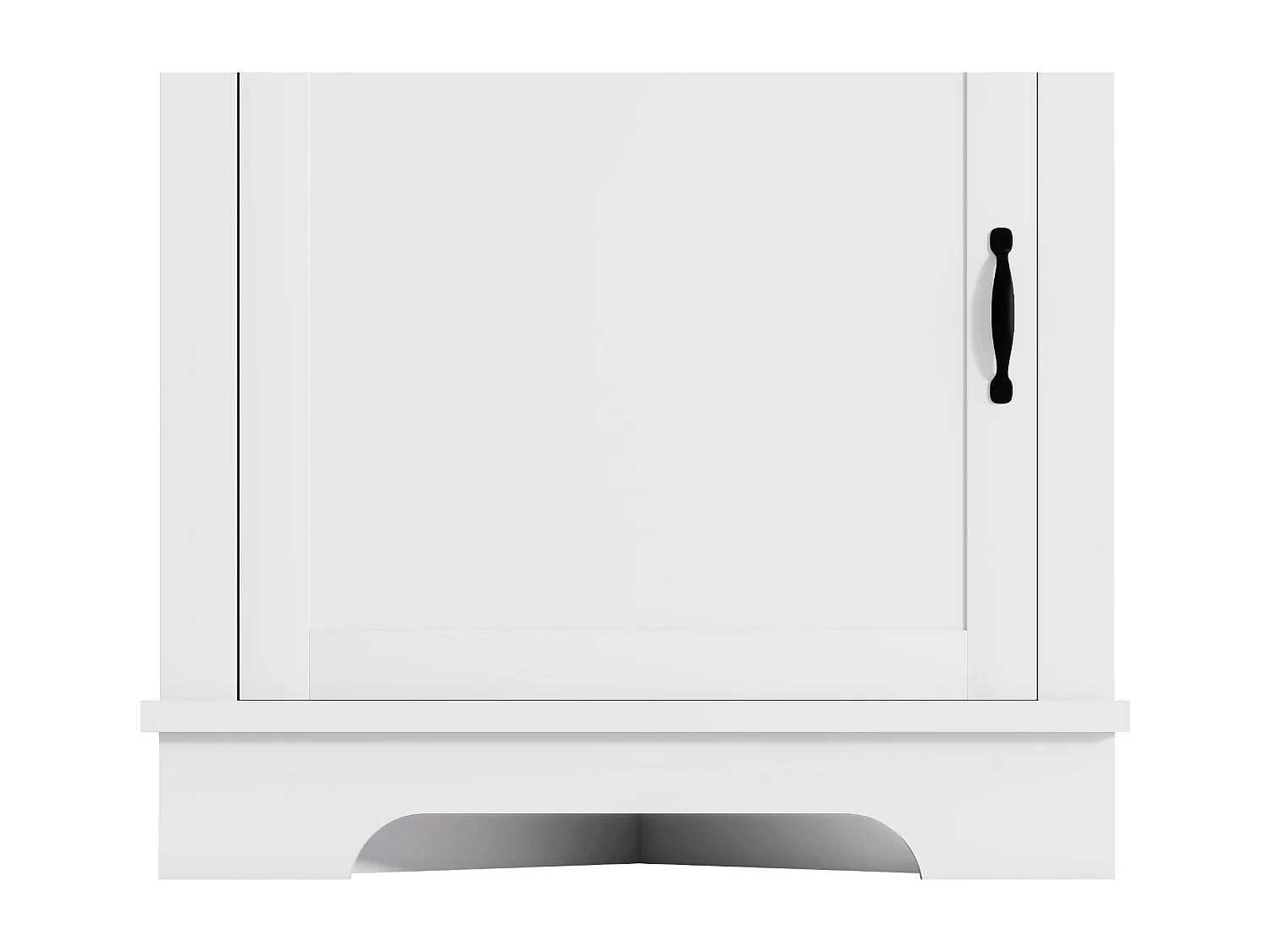 Hoek badkamermeubel 57,7x46x167,5 cm - 2 open planken, 3 lades en 1 deur - Verstelbare planken - MDF - Wit