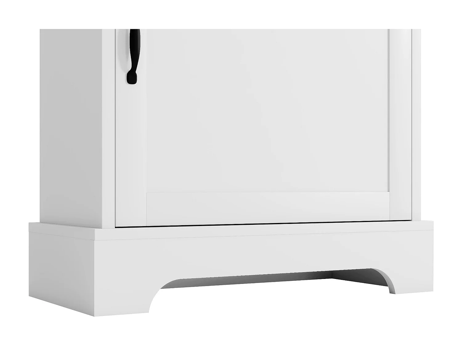 Badezimmerschrank – 56 x 25,6 x 167 cm – mit 1 Tür, 3 Schubladen und offenen Regalfächern – MDF – weiß