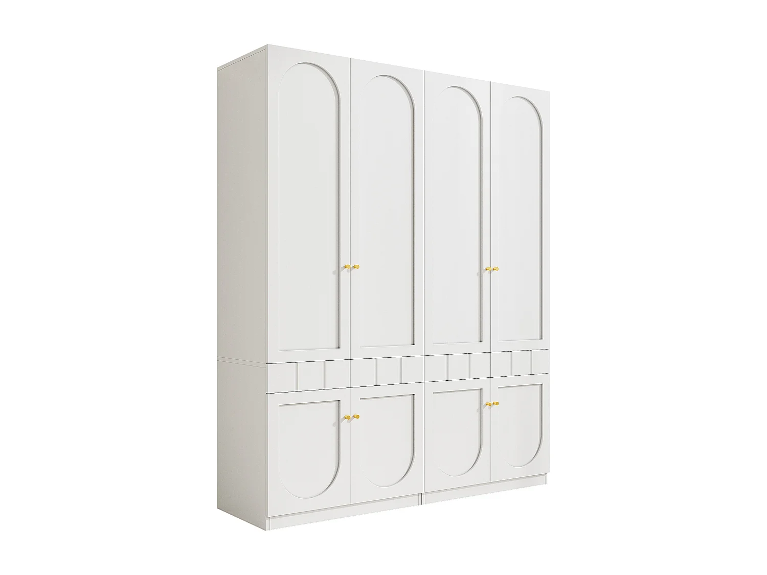 2er-Set Kinderzimmerschränke – 2 x 80 x 50 x 200 cm – mit Kleiderstange und Schubladen – lackiert – MDF – weiß