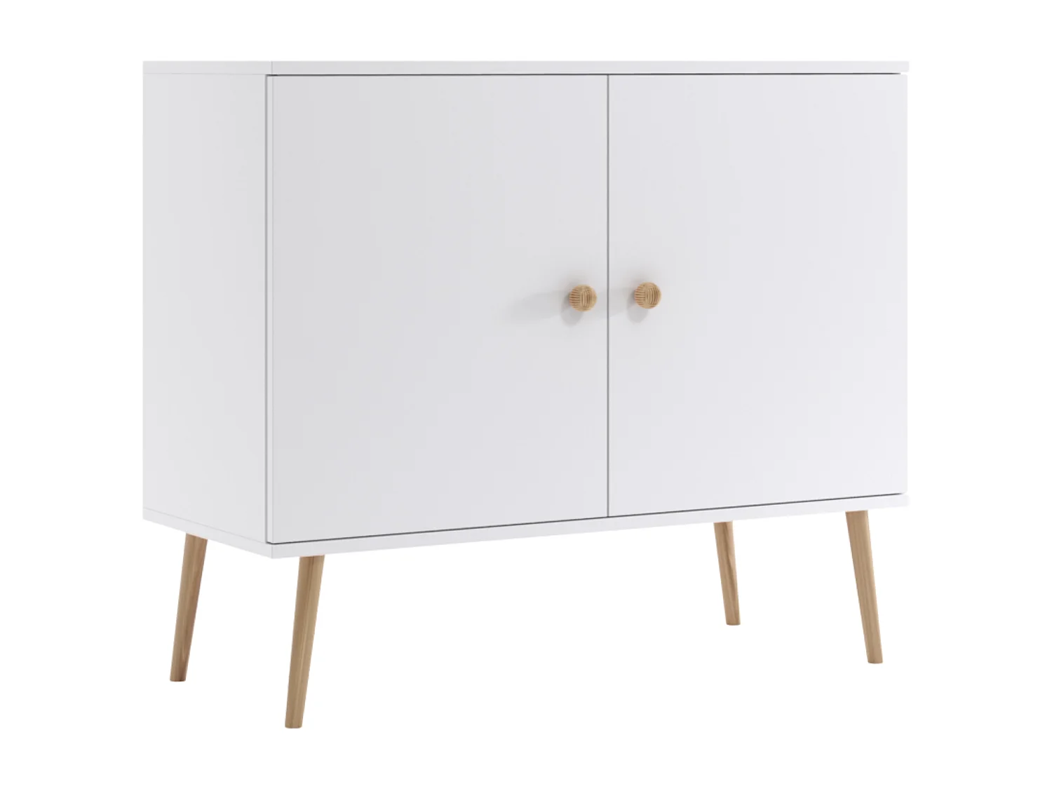 Kommode NATURA, 100 cm, Weiß Matt, 2-türig