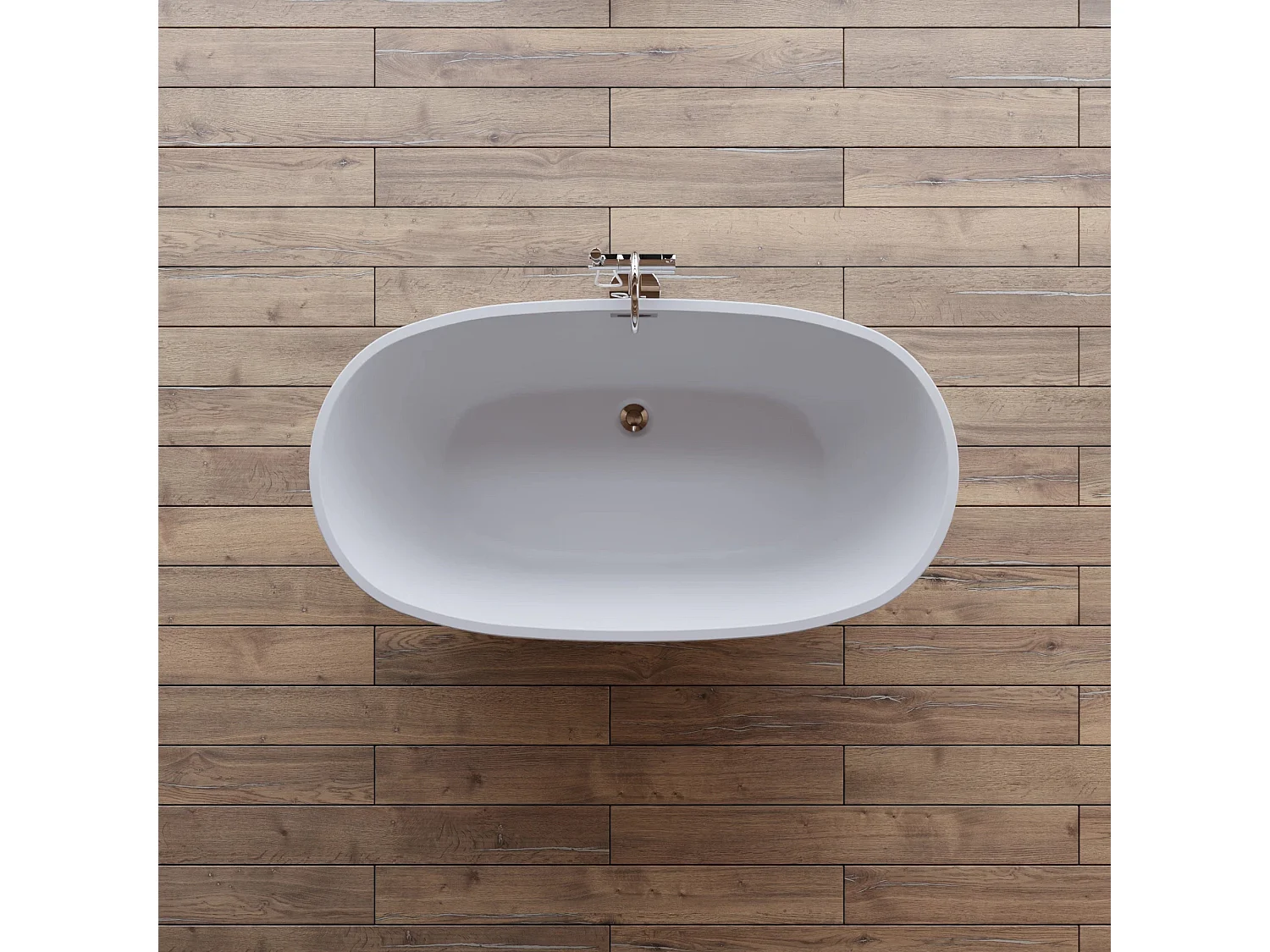 Baignoire Ilot Samba 150 blanche 150 x70 x58 cm, by SPALINA