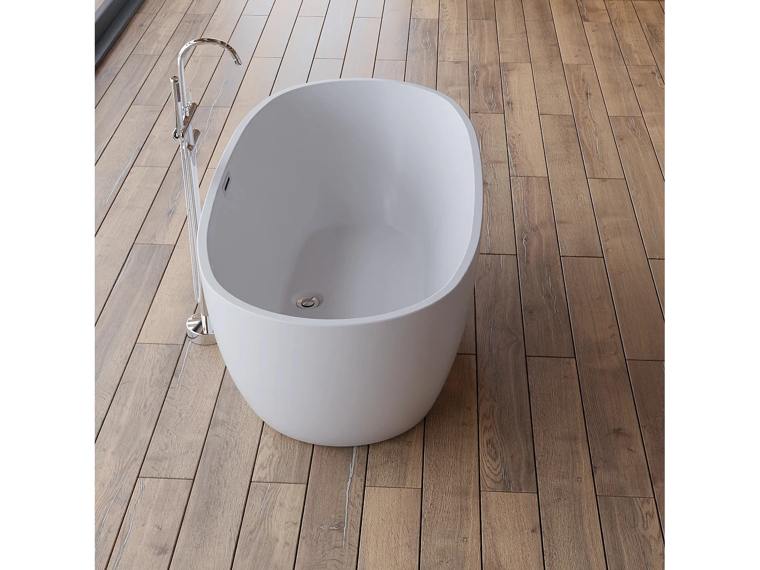 Baignoire Ilot Samba 150 blanche 150 x70 x58 cm, by SPALINA