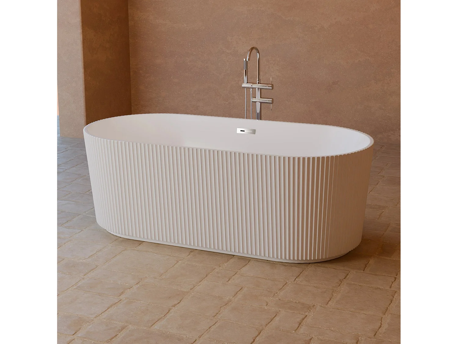 Baignoire Ilot Indigo 168 blanche 168 x80 x58 cm, by SPALINA