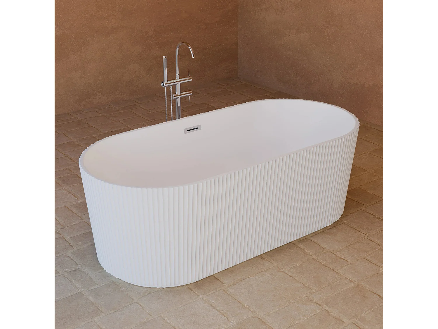 Baignoire Ilot Indigo 168 blanche 168 x80 x58 cm, by SPALINA