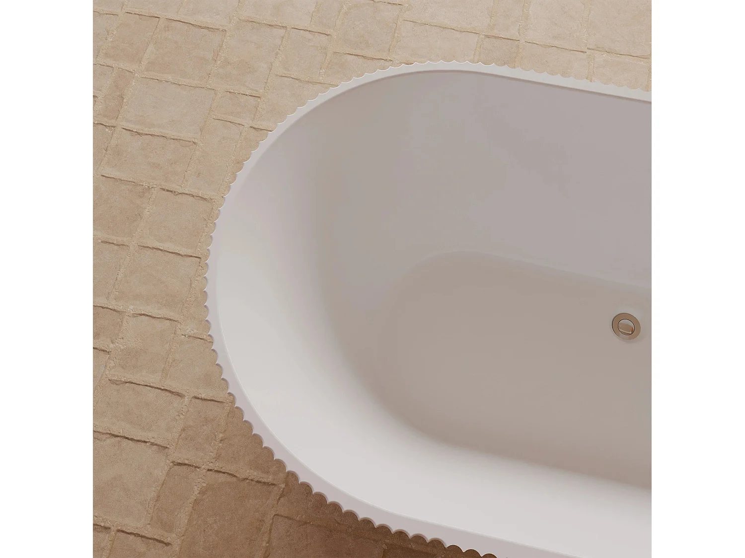 Baignoire Ilot Indigo 168 blanche 168 x80 x58 cm, by SPALINA