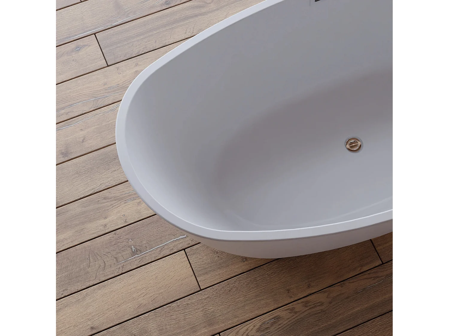 Baignoire Ilot Neroon 2.0 160 blanche 160 x75 x67 cm, by SPALINA