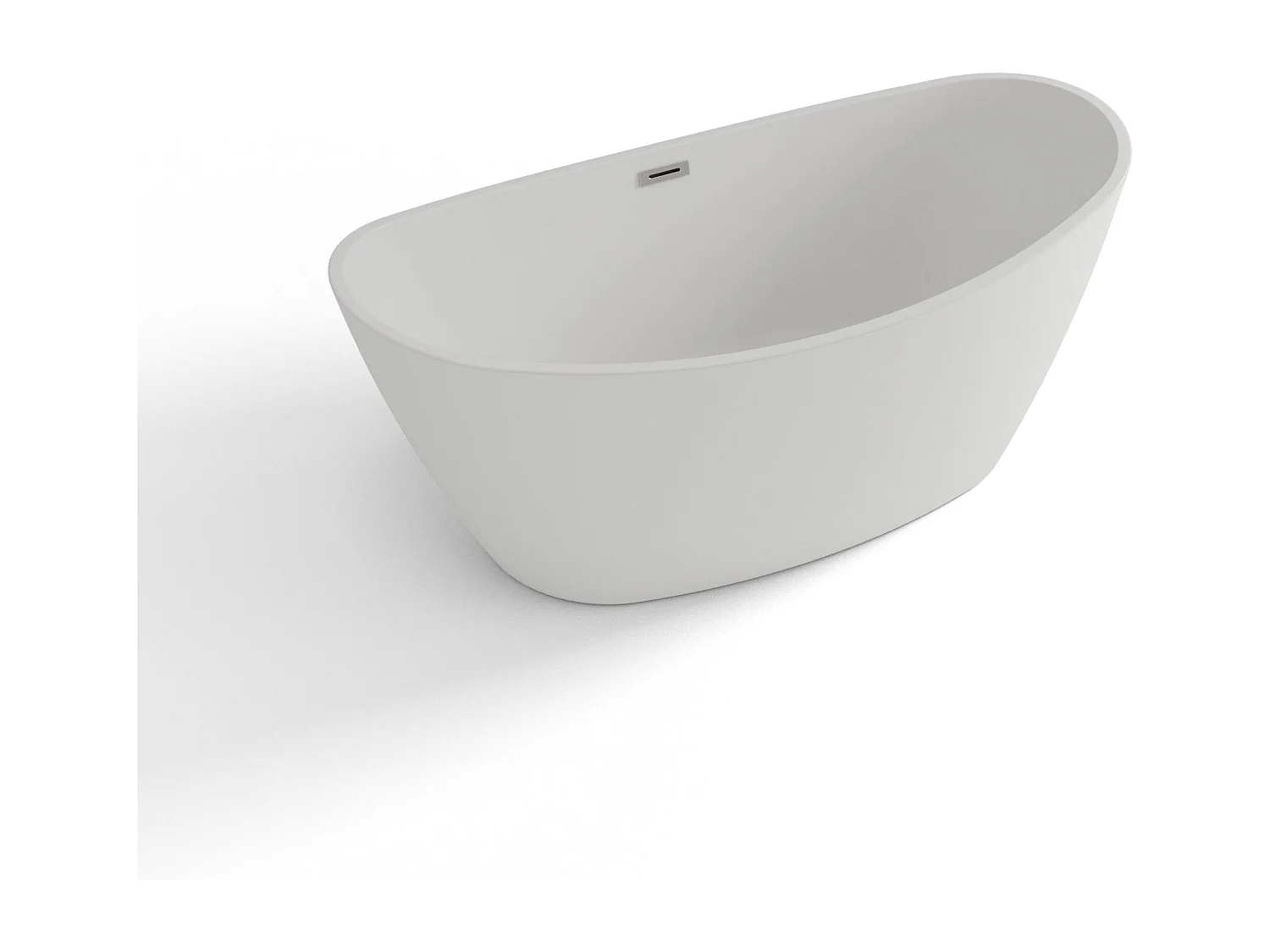 Baignoire Ilot Neroon 2.0 160 blanche 160 x75 x67 cm, by SPALINA