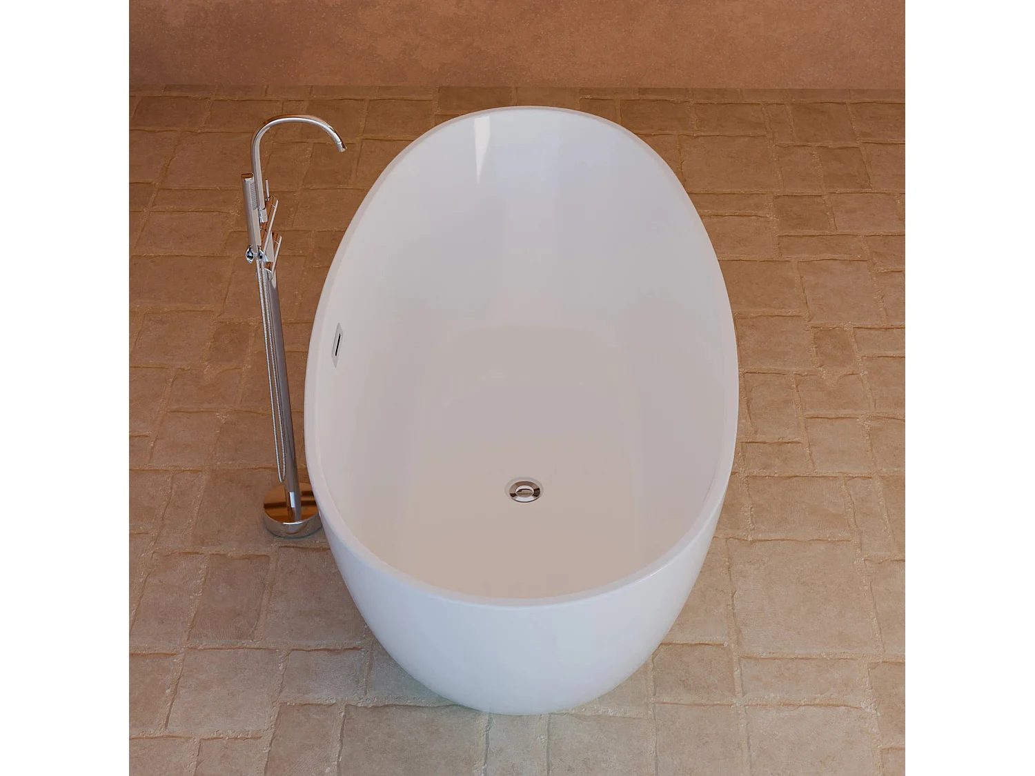 Baignoire Ilot Kelly 170 blanche 170 x85 x58 cm, by SPALINA