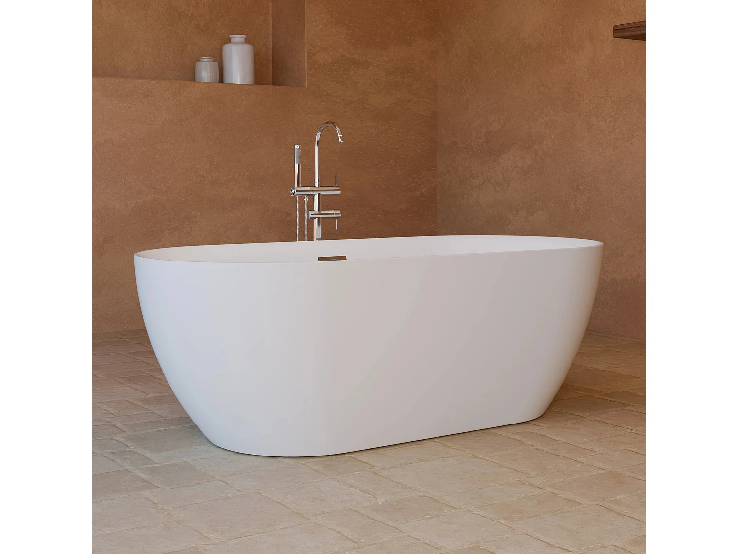 Baignoire Ilot Komodo 170 blanche 170 x80 x58 cm, by SPALINA