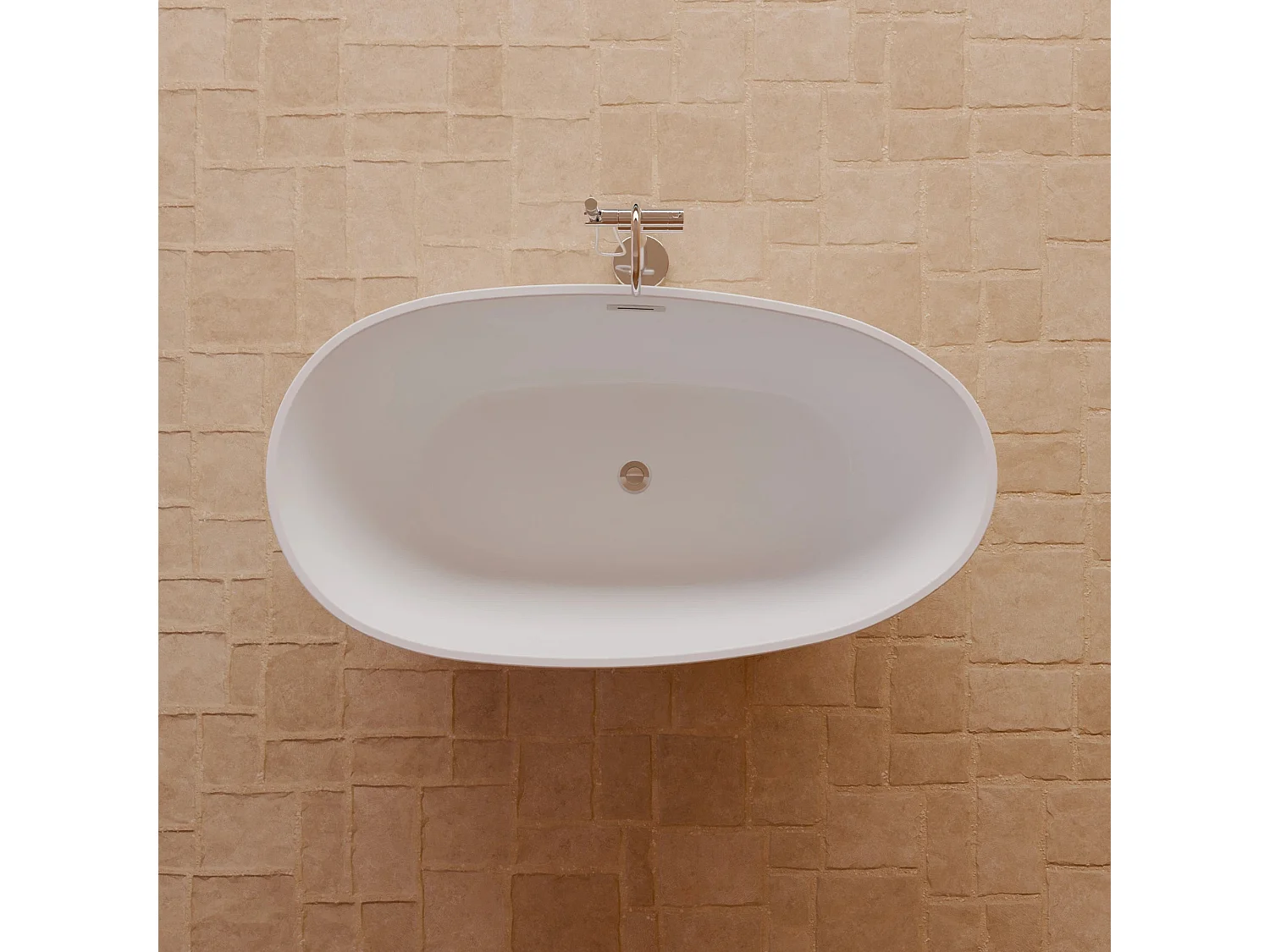 Baignoire Ilot Kelly 150 blanche 150 x80 x58 cm, by SPALINA