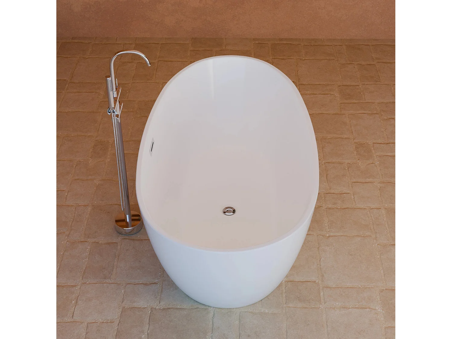 Baignoire Ilot Kelly 150 blanche 150 x80 x58 cm, by SPALINA