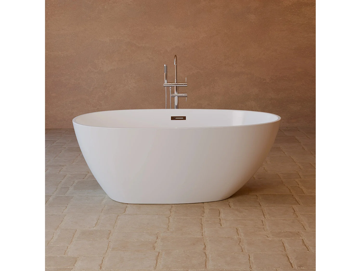Baignoire Ilot Kelly 150 blanche 150 x80 x58 cm, by SPALINA
