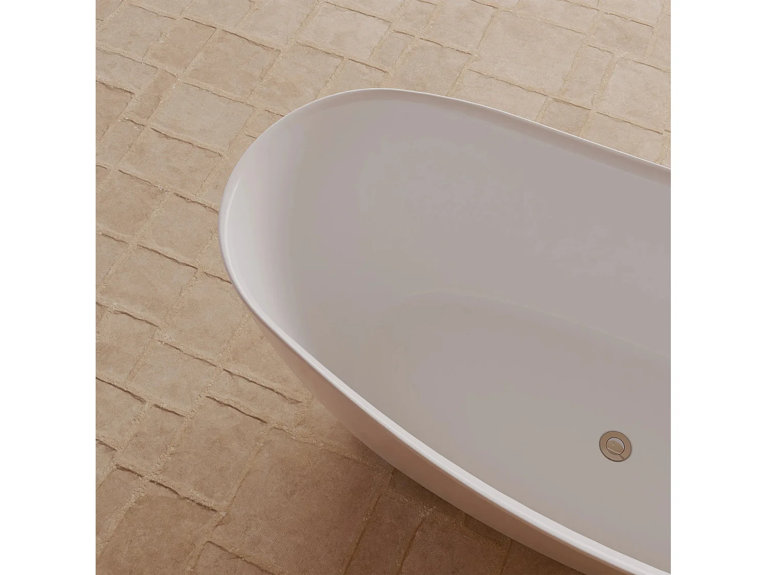 Baignoire Ilot Exquise 160 blanche 160 x73 x67 cm, by SPALINA