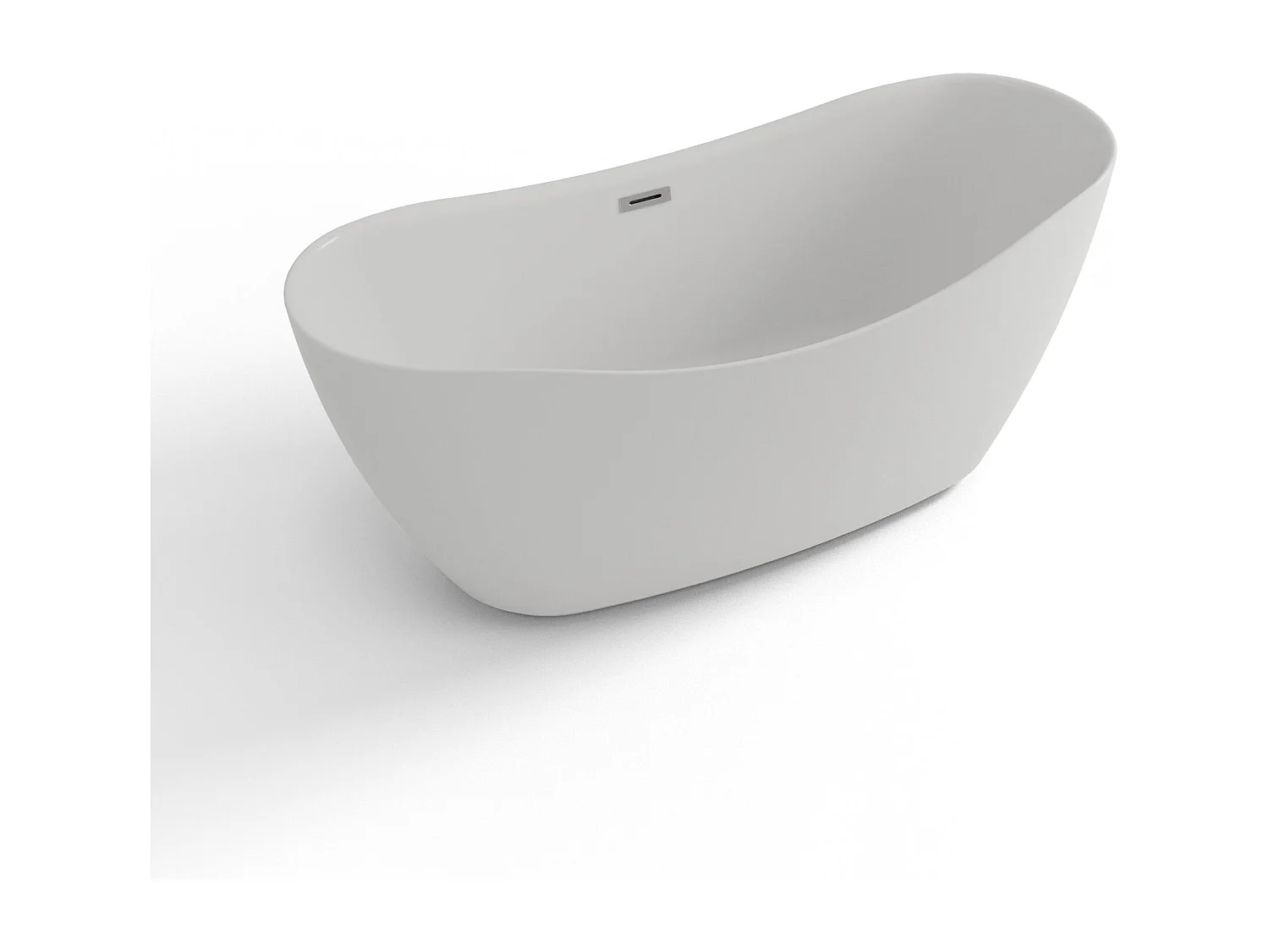 Baignoire Ilot Exquise 160 blanche 160 x73 x67 cm, by SPALINA