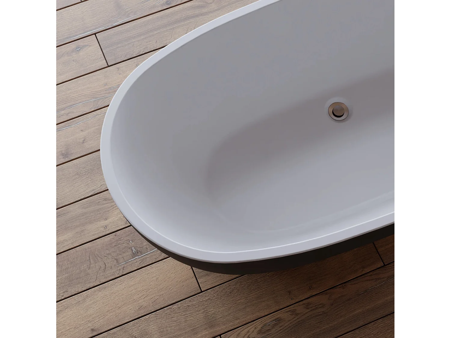 Baignoire Ilot Samba 170 noire 170 x79 x58 cm, by SPALINA