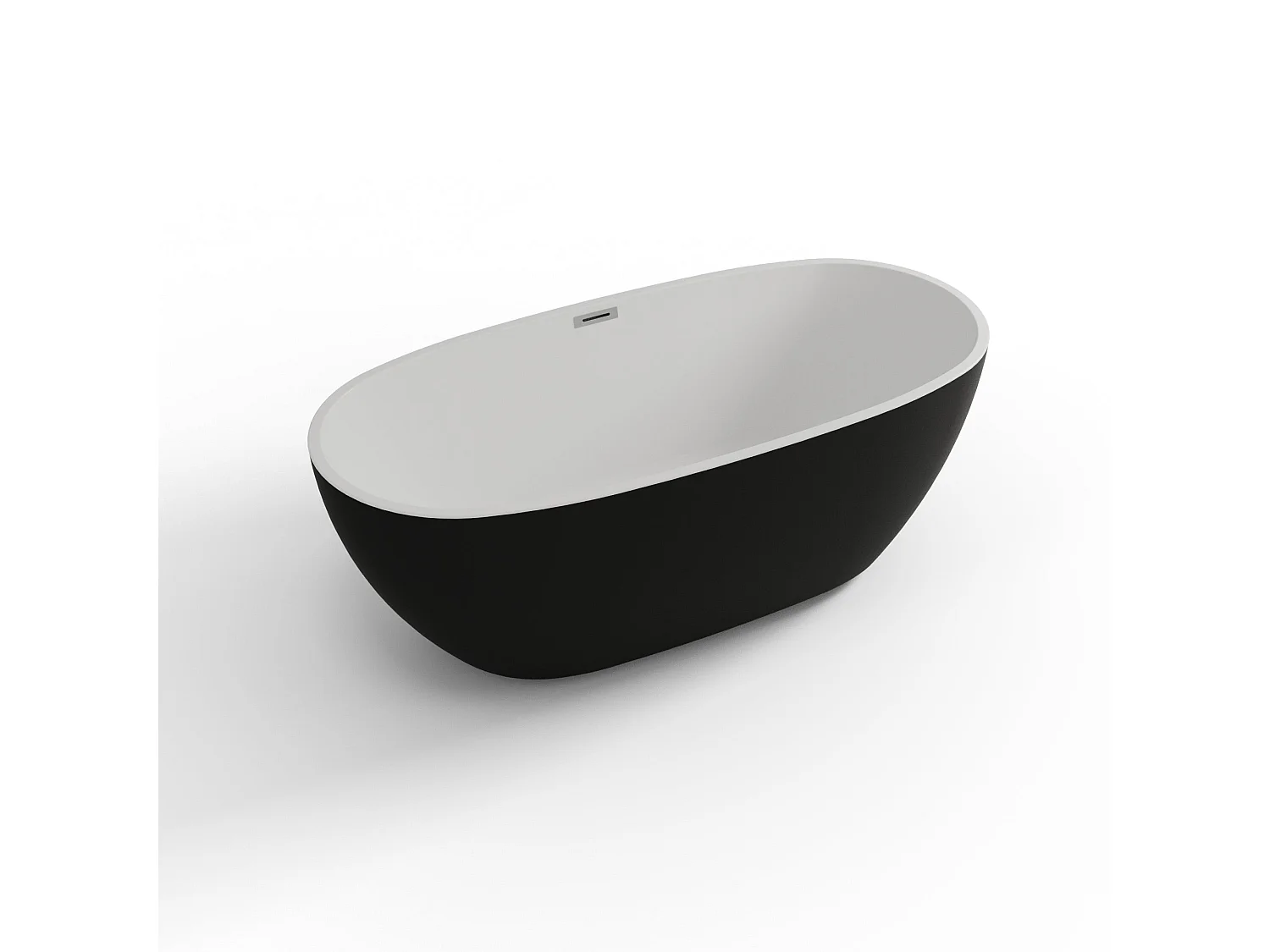 Baignoire Ilot Samba 170 noire 170 x79 x58 cm, by SPALINA