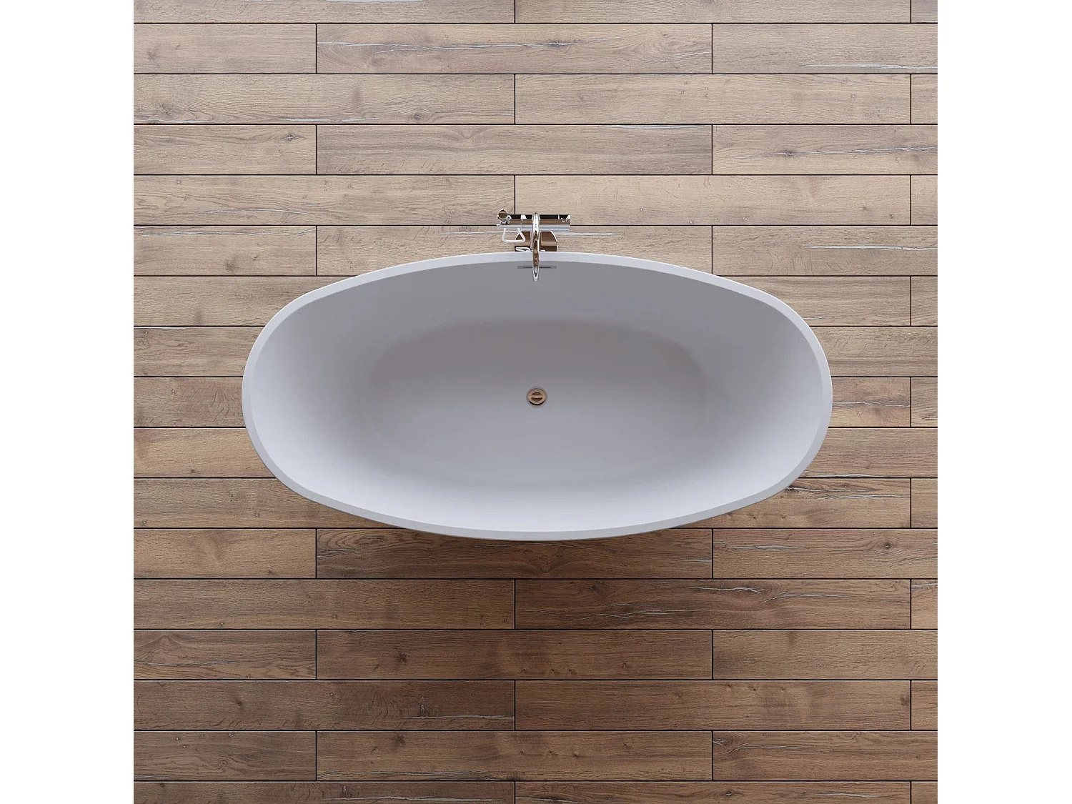Baignoire Ilot Neroon 2.0 150 blanche 150 x75 x67 cm, by SPALINA