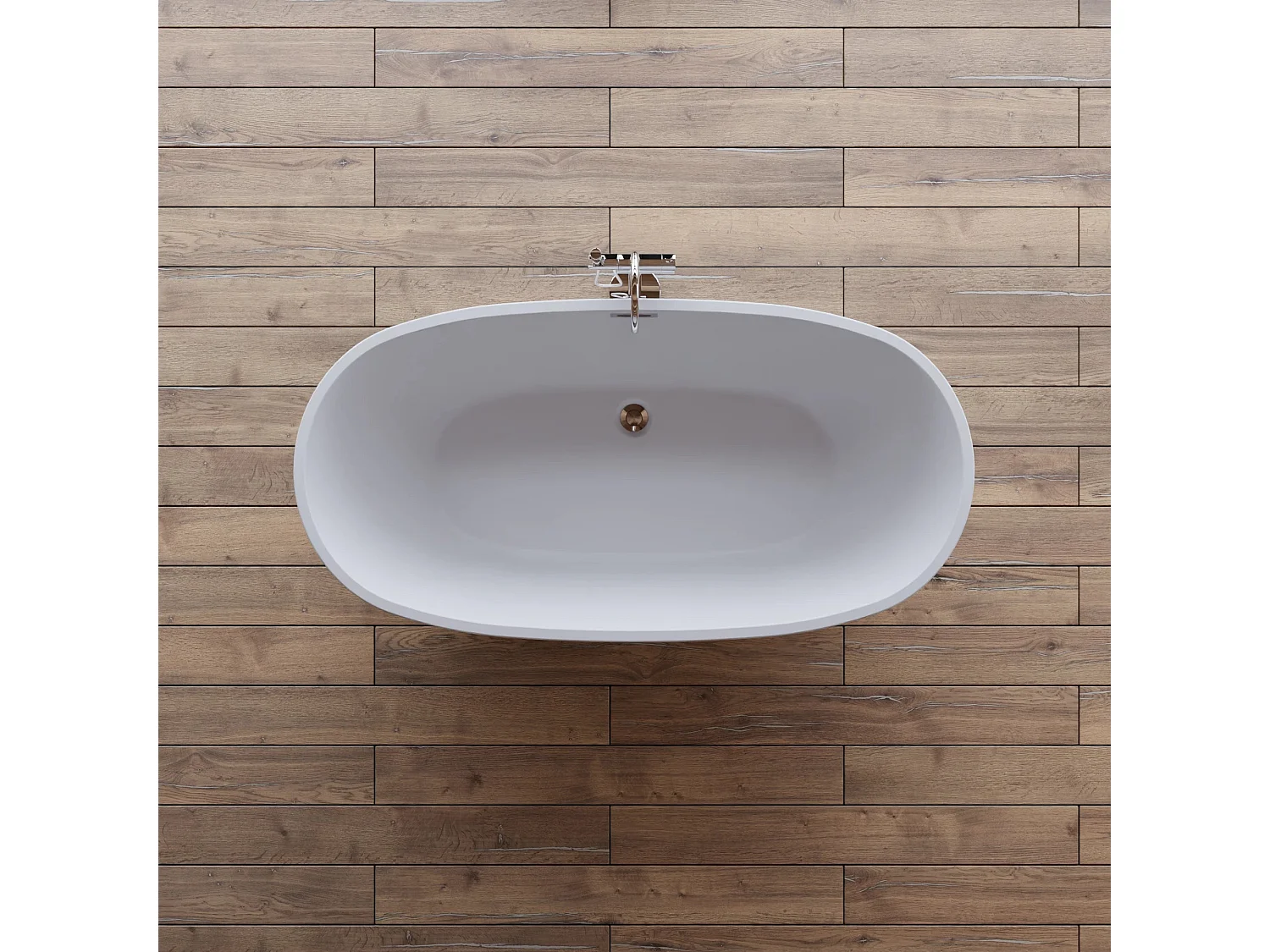 Baignoire Ilot Samba 160 blanche 160 x79 x58 cm, by SPALINA