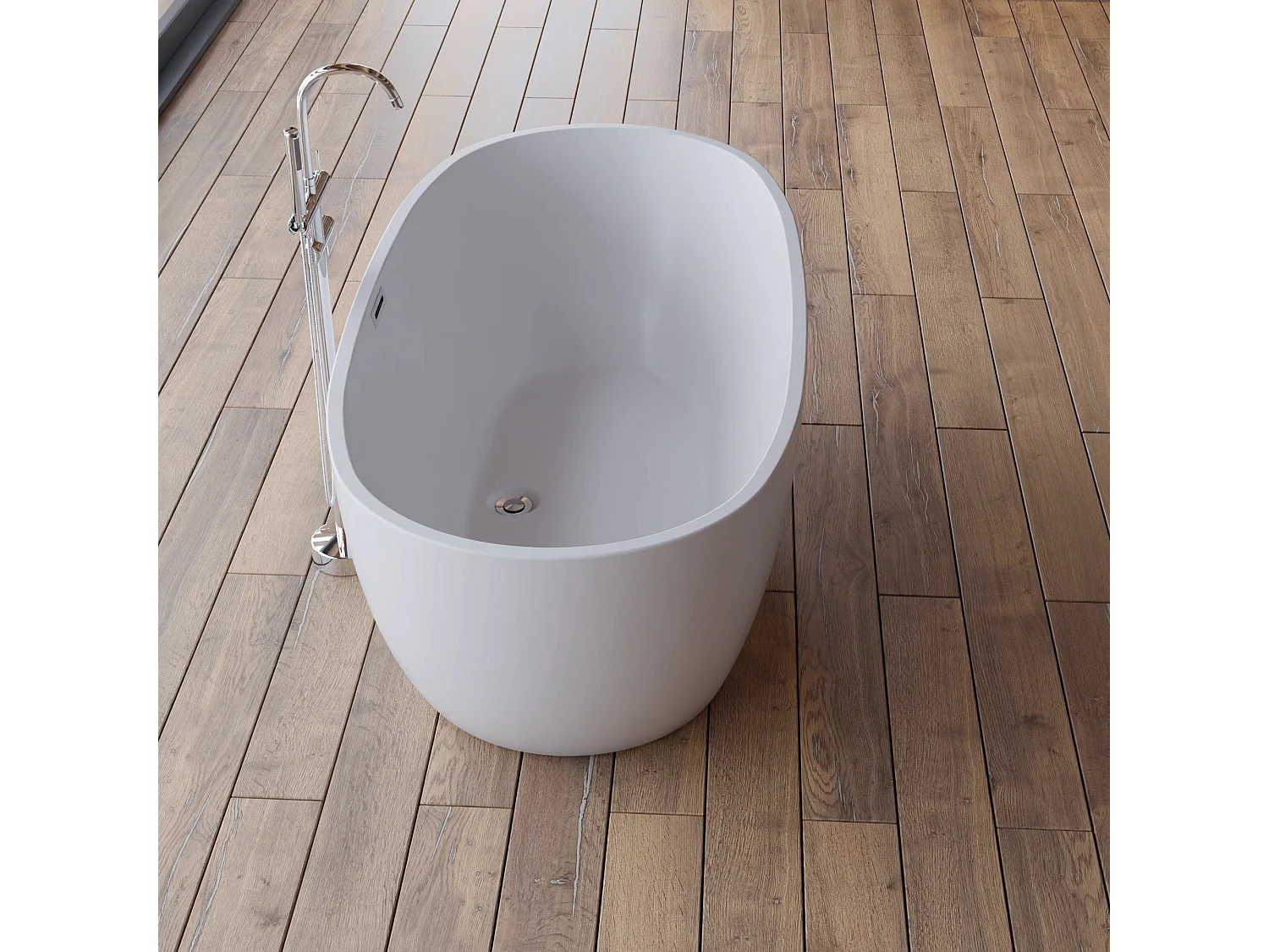 Baignoire Ilot Samba 160 blanche 160 x79 x58 cm, by SPALINA