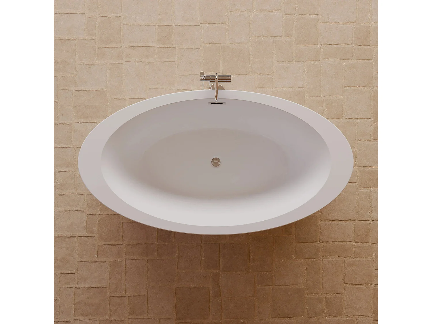 Baignoire Ilot Pearl 180 blanche 180 x95 x58 cm, by SPALINA
