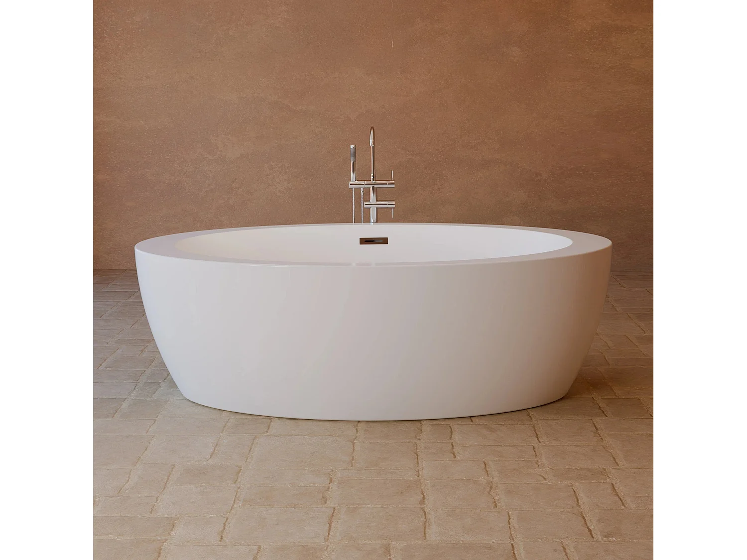 Baignoire Ilot Pearl 180 blanche 180 x95 x58 cm, by SPALINA