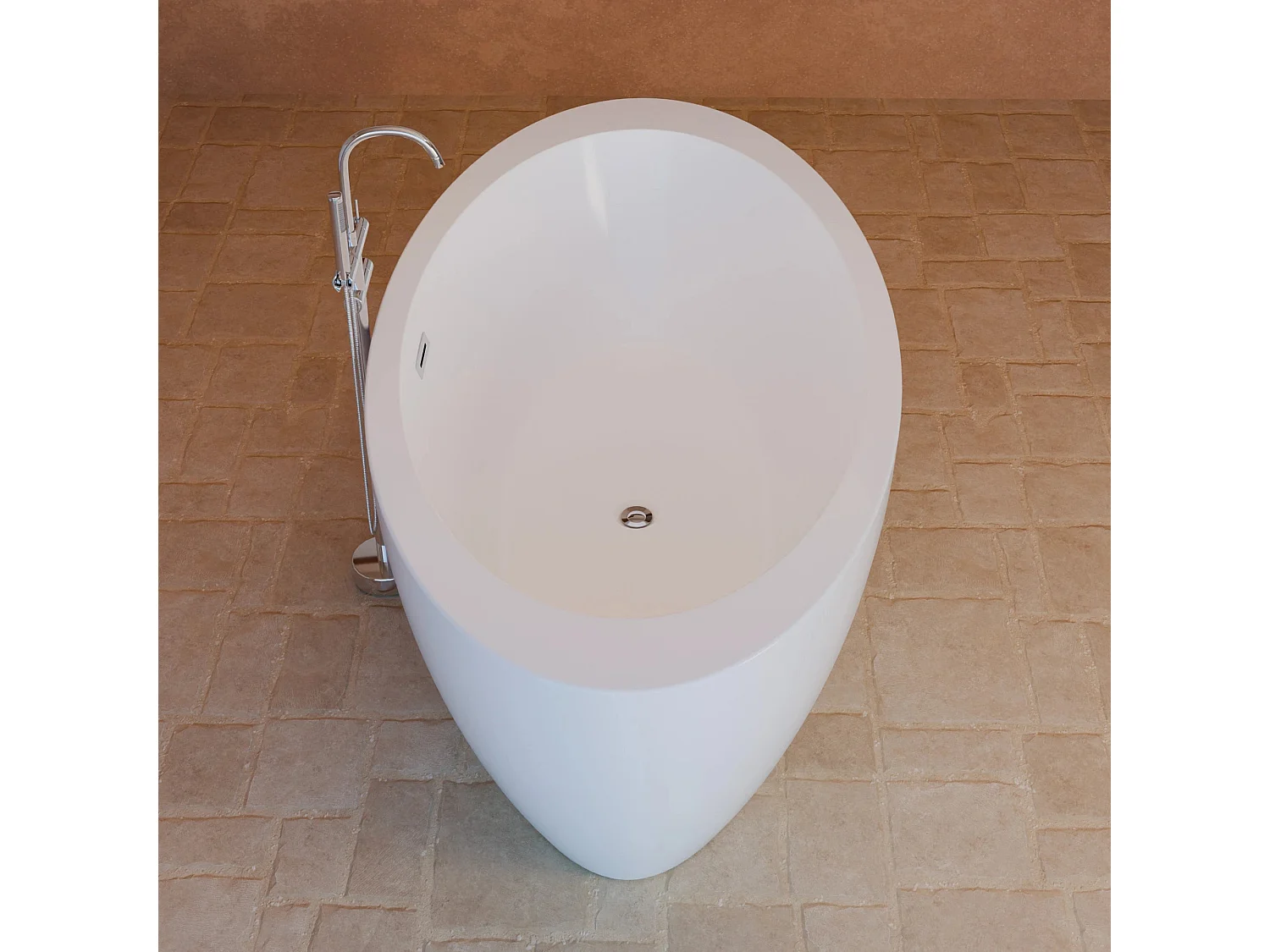 Baignoire Ilot Pearl 180 blanche 180 x95 x58 cm, by SPALINA