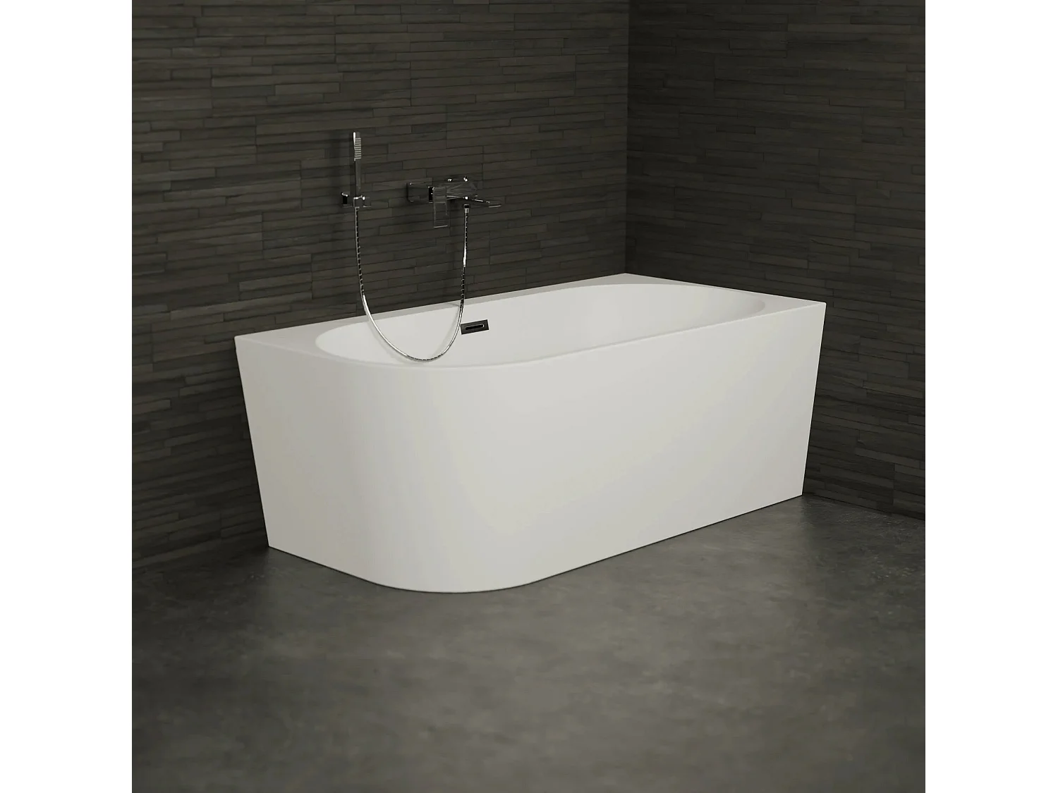 Baignoire Ilot Capri 150 droite blanche 150 x72 x58 cm, by SPALINA