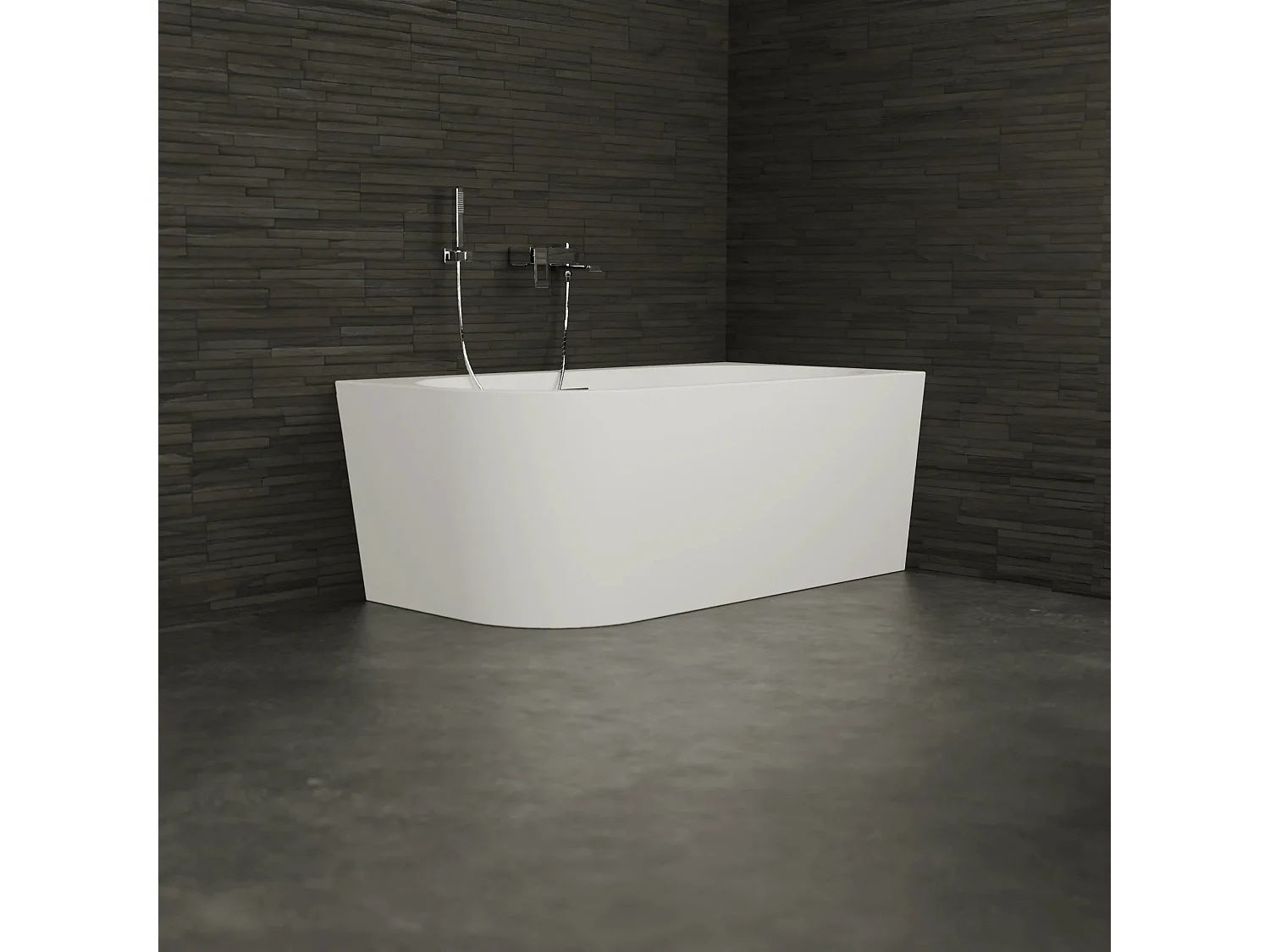 Baignoire Ilot Capri 150 droite blanche 150 x72 x58 cm, by SPALINA