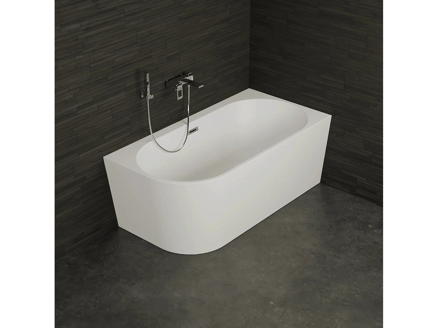 Baignoire Ilot Capri 150 droite blanche 150 x72 x58 cm, by SPALINA