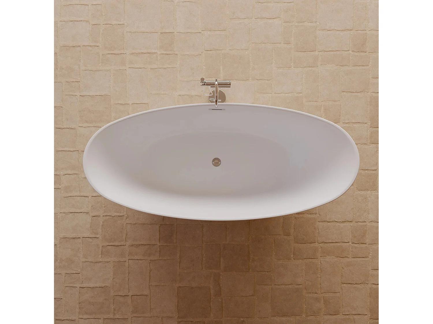 Baignoire Ilot Loona 180 blanche 180 x80 x80 cm, by SPALINA