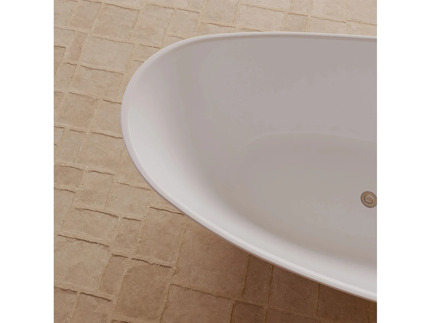 Baignoire Ilot Loona 180 blanche 180 x80 x80 cm, by SPALINA