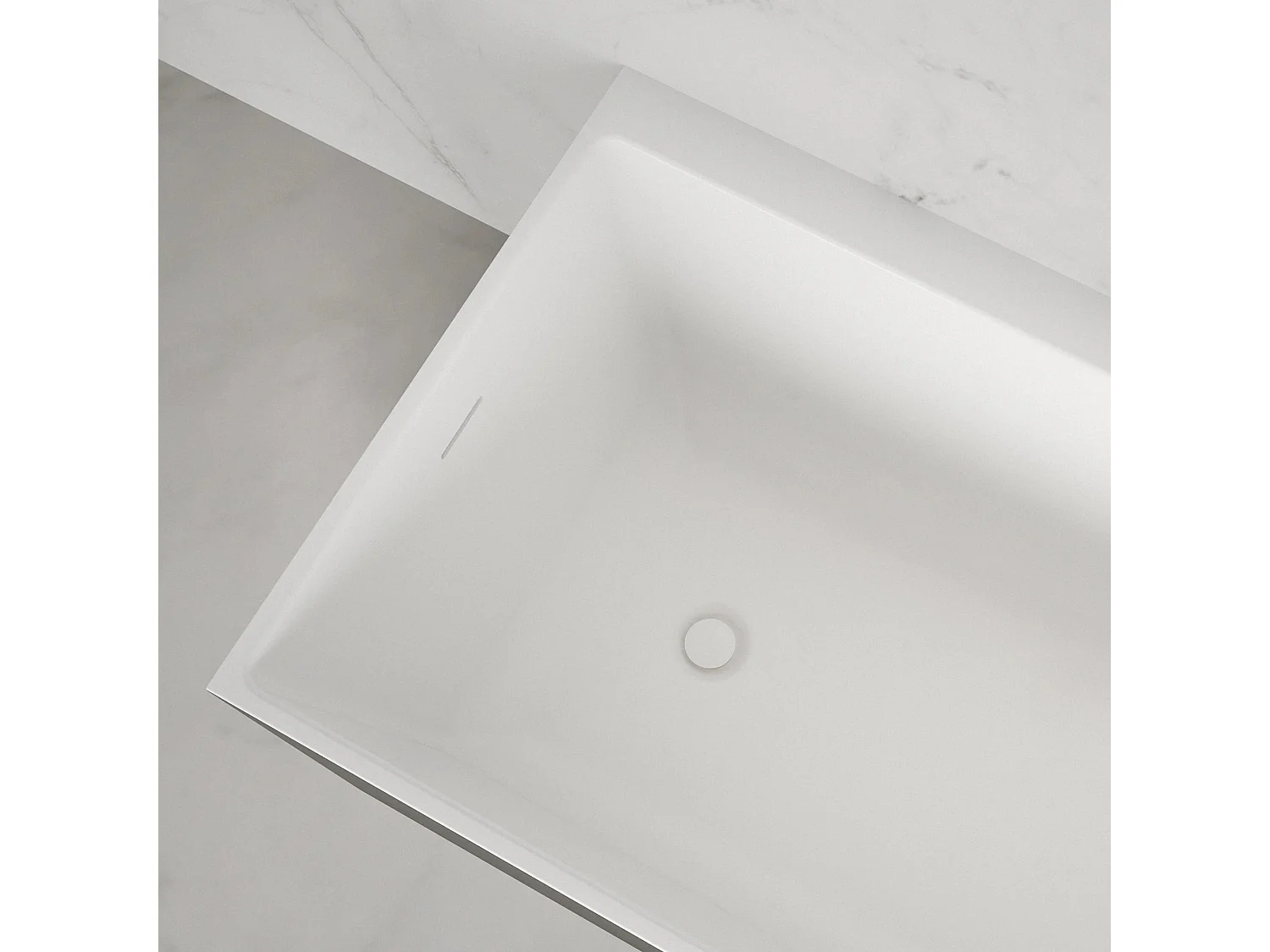 Baignoire Ilot Quantum 170 droite noire 170 x75 x58 cm, by SPALINA