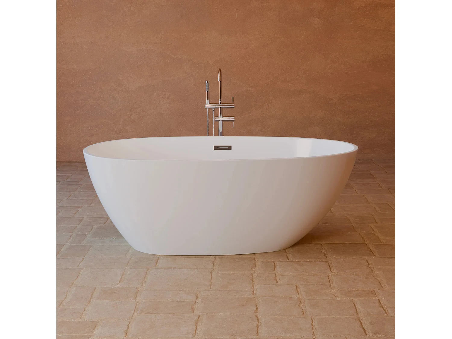 Baignoire Ilot Kelly 160 blanche 160 x80 x58 cm, by SPALINA