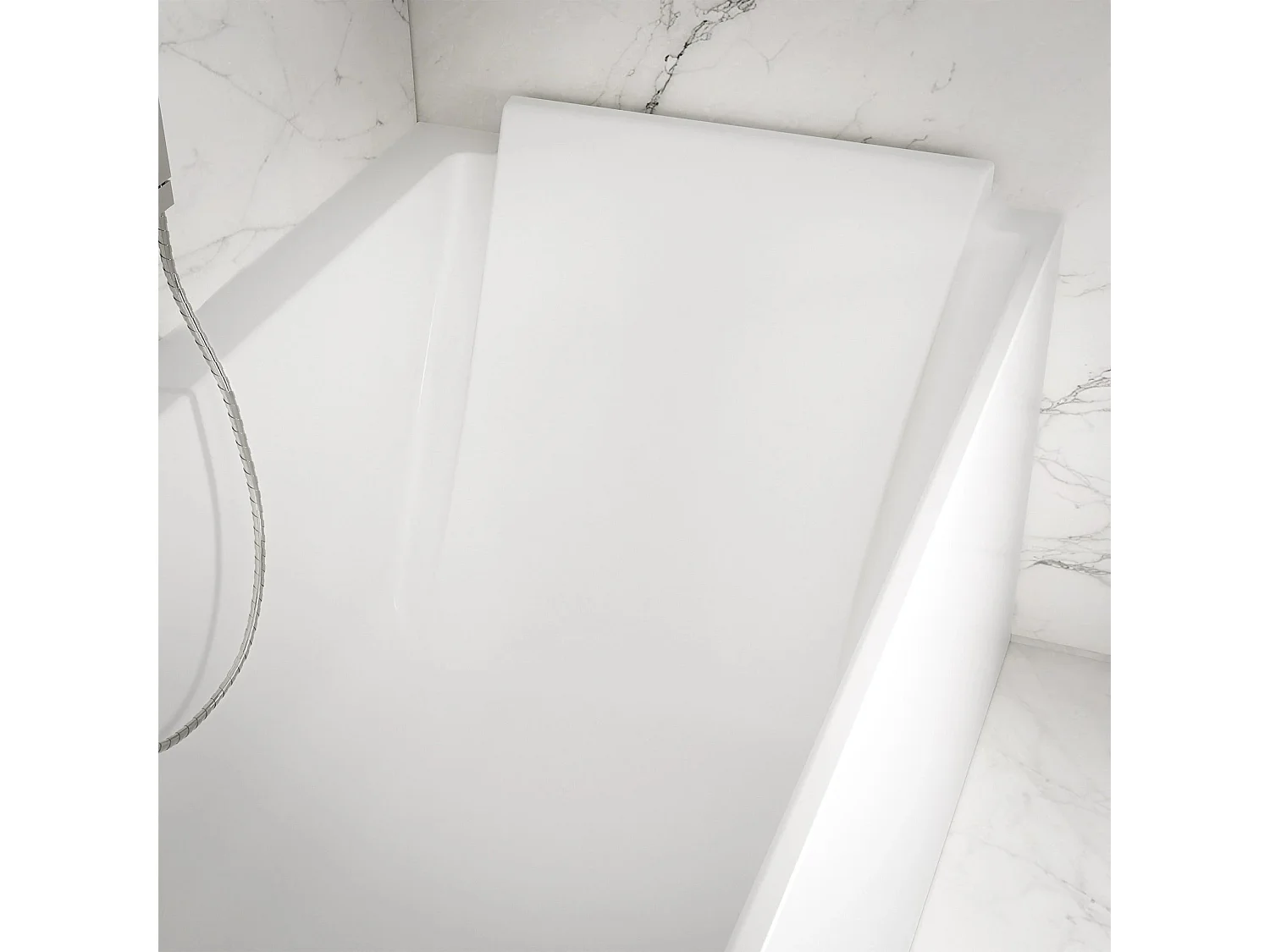 Baignoire Ilot Quantum 170 droite blanche 170 x75 x58 cm, by SPALINA