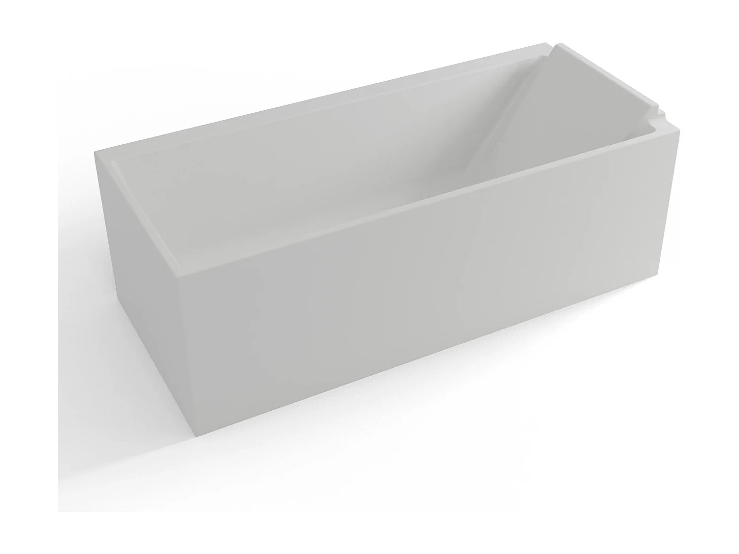 Baignoire Ilot Quantum 170 droite blanche 170 x75 x58 cm, by SPALINA