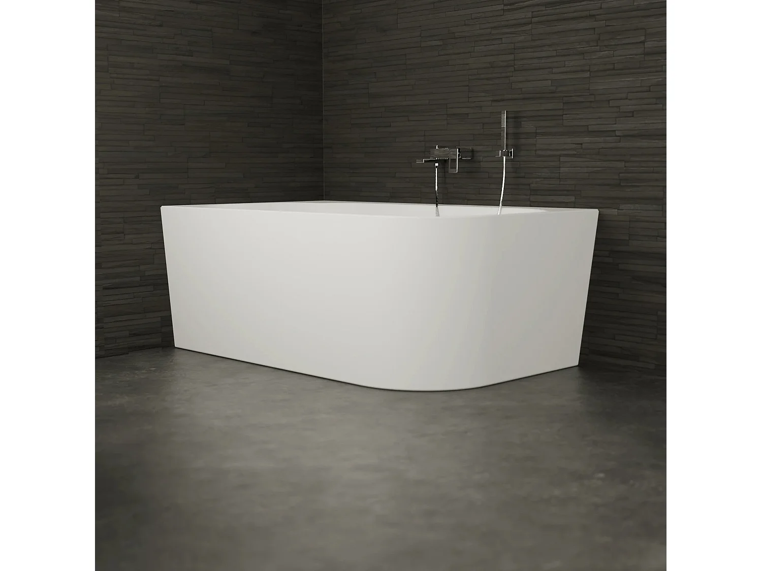 Baignoire Ilot Capri duo 170 gauche blanche 170 x100 x58 cm, by SPALINA