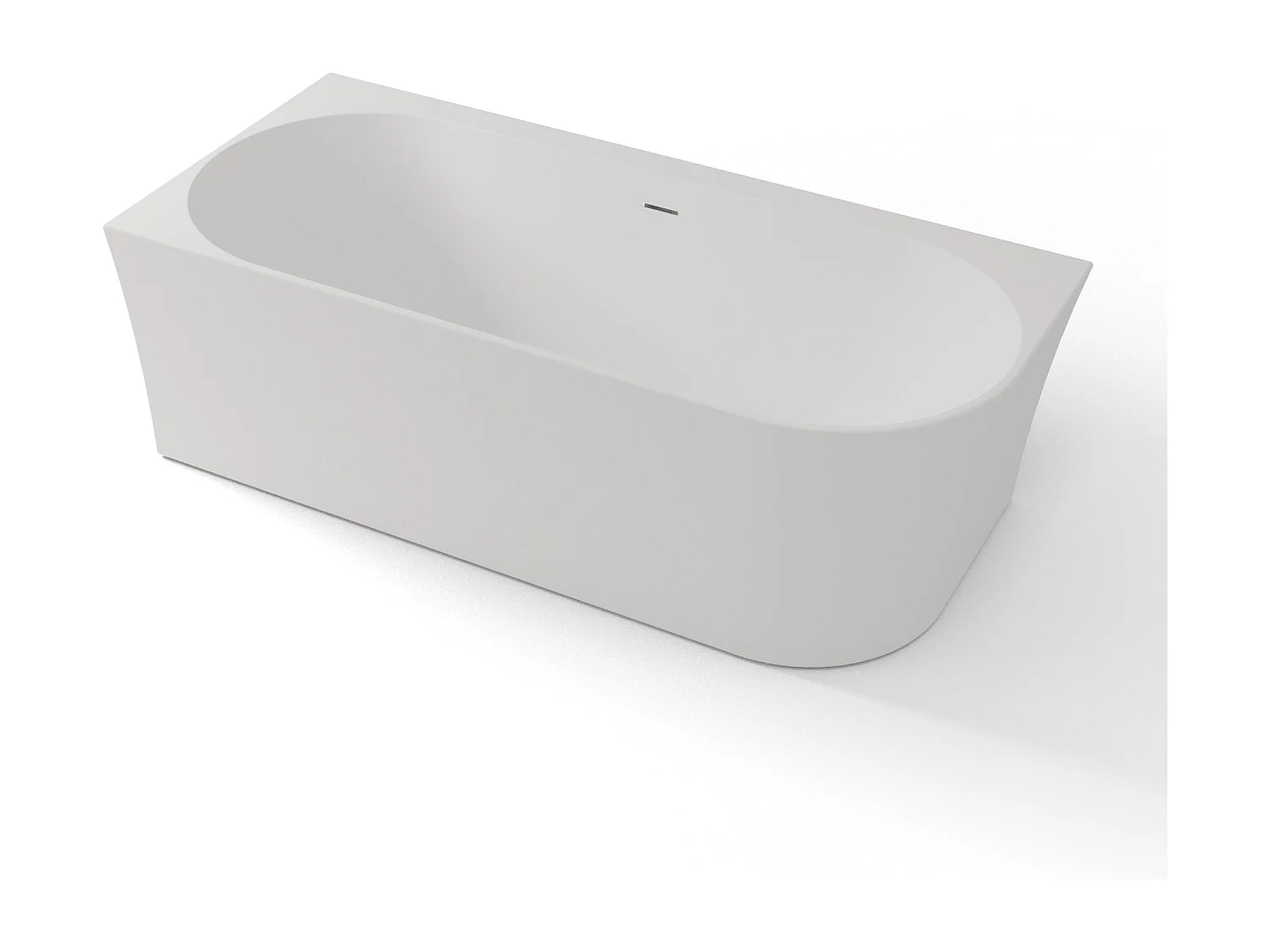 Baignoire Ilot Cosmic 170 gauche blanche 170 x76 x58 cm, by SPALINA