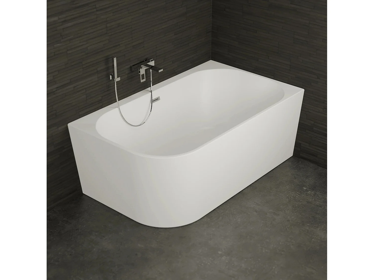 Baignoire Ilot Capri duo 170 droite blanche 170 x100 x58 cm, by SPALINA