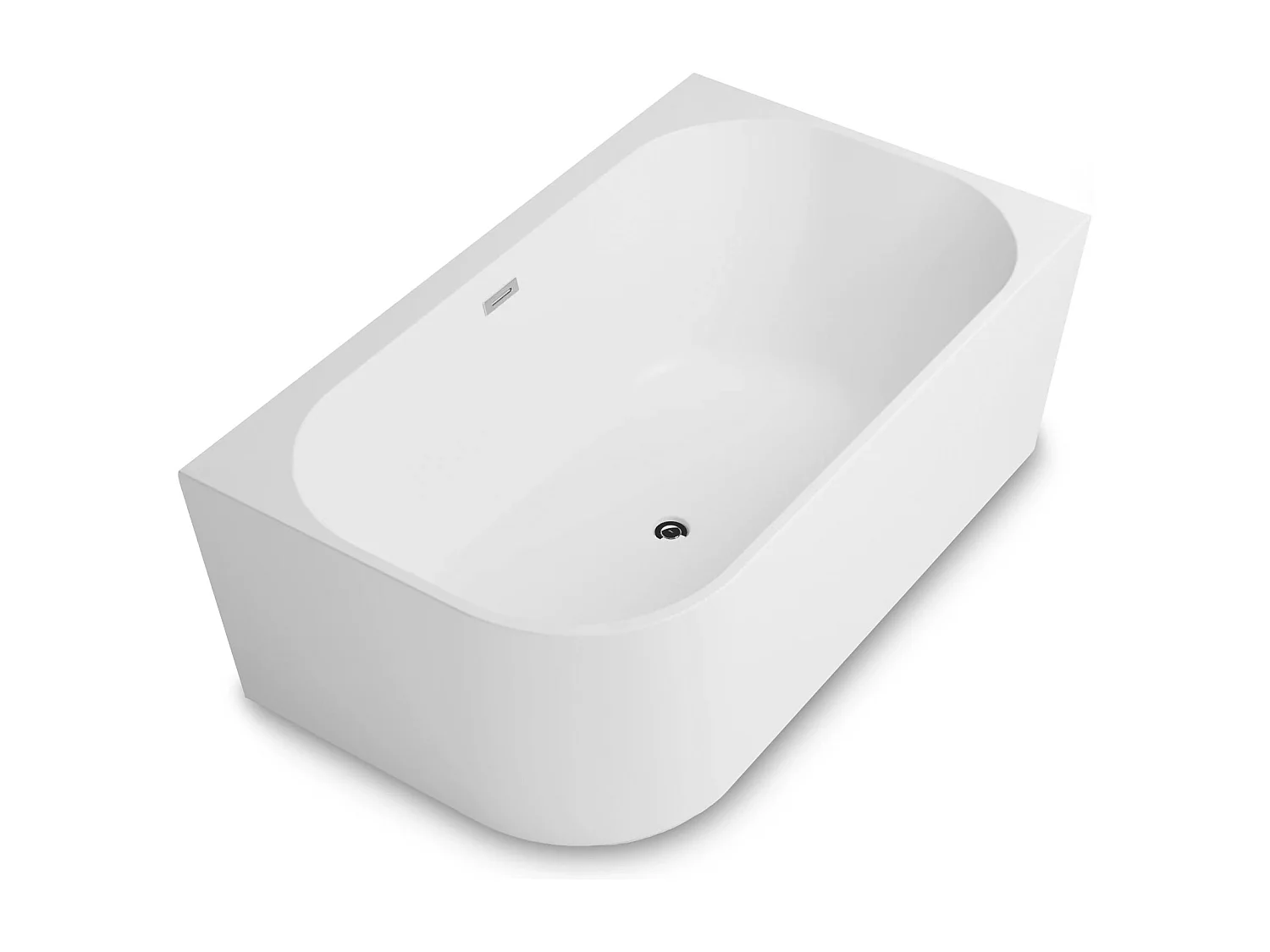Baignoire Ilot Capri duo 170 droite blanche 170 x100 x58 cm, by SPALINA