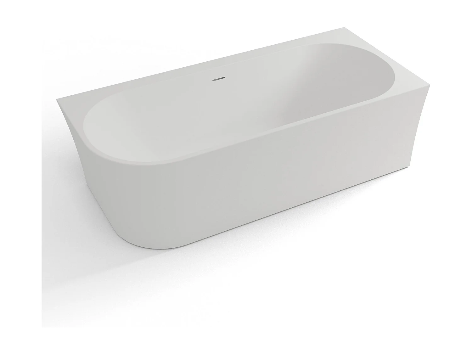 Baignoire Ilot Cosmic 180 droite blanche 180 x80 x58 cm, by SPALINA