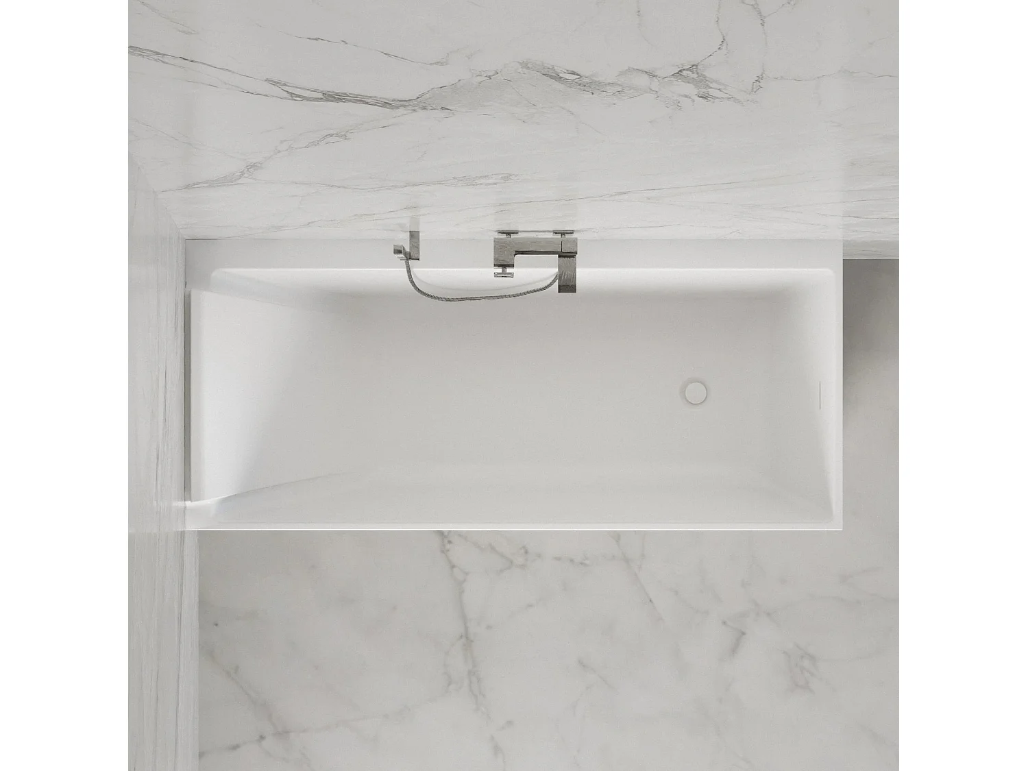 Baignoire Ilot Quantum 170 gauche noire 170 x75 x58 cm, by SPALINA