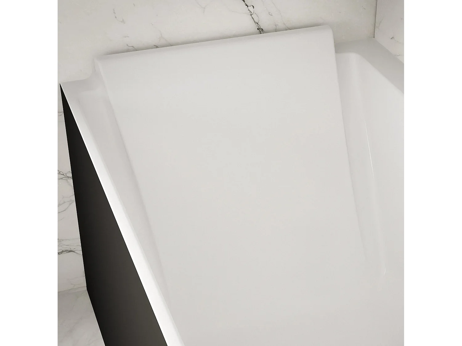 Baignoire Ilot Quantum 170 gauche noire 170 x75 x58 cm, by SPALINA