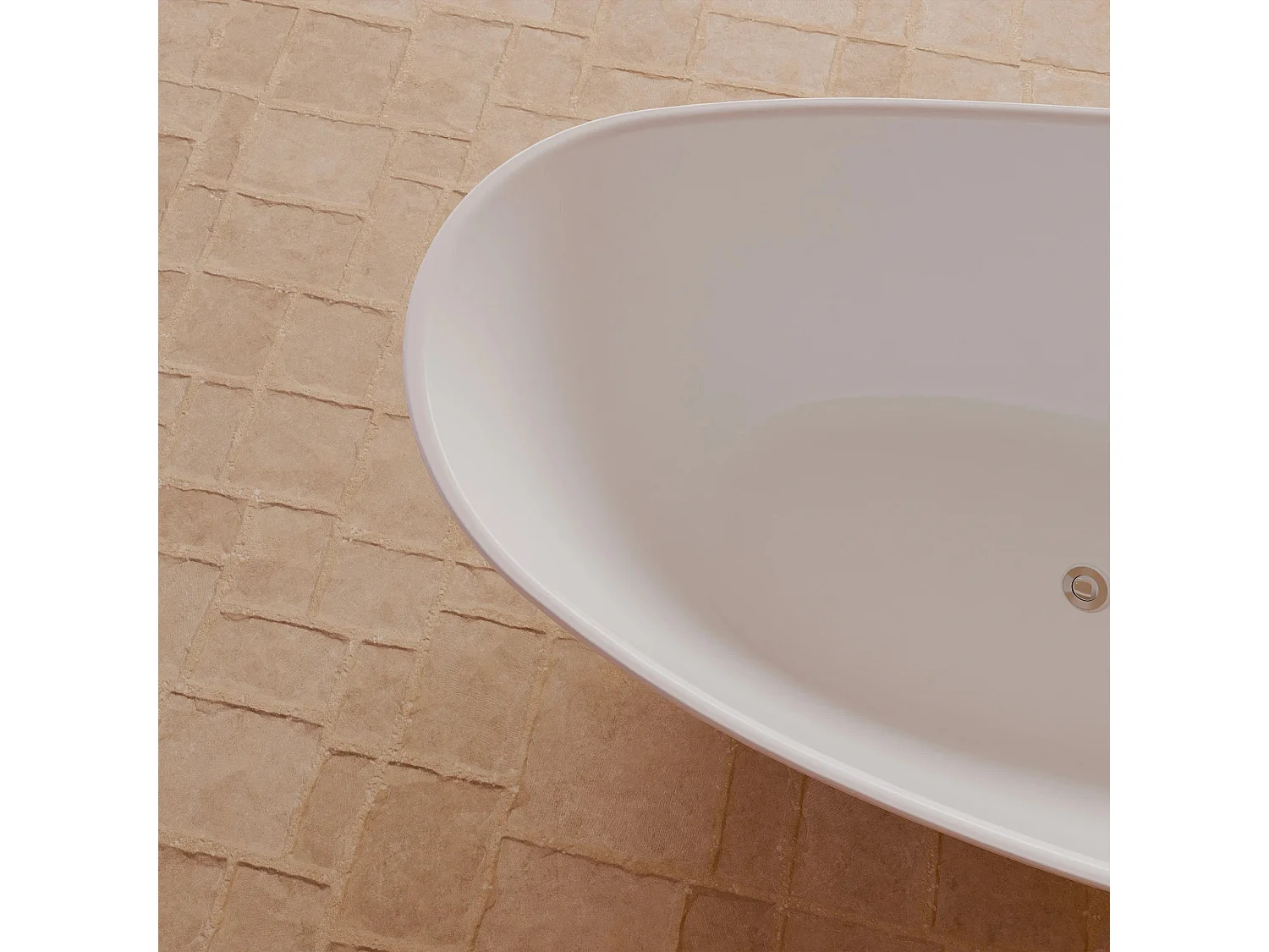 Baignoire Ilot Loona 170 blanche 170 x80 x80 cm, by SPALINA