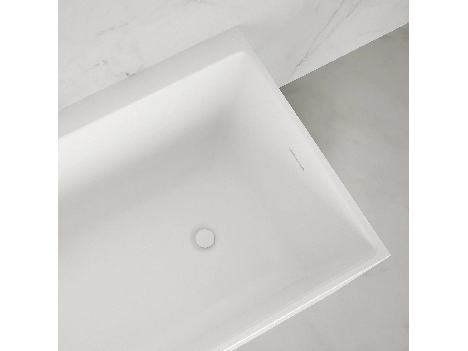 Baignoire Ilot Quantum 170 gauche blanche 170 x75 x58 cm, by SPALINA