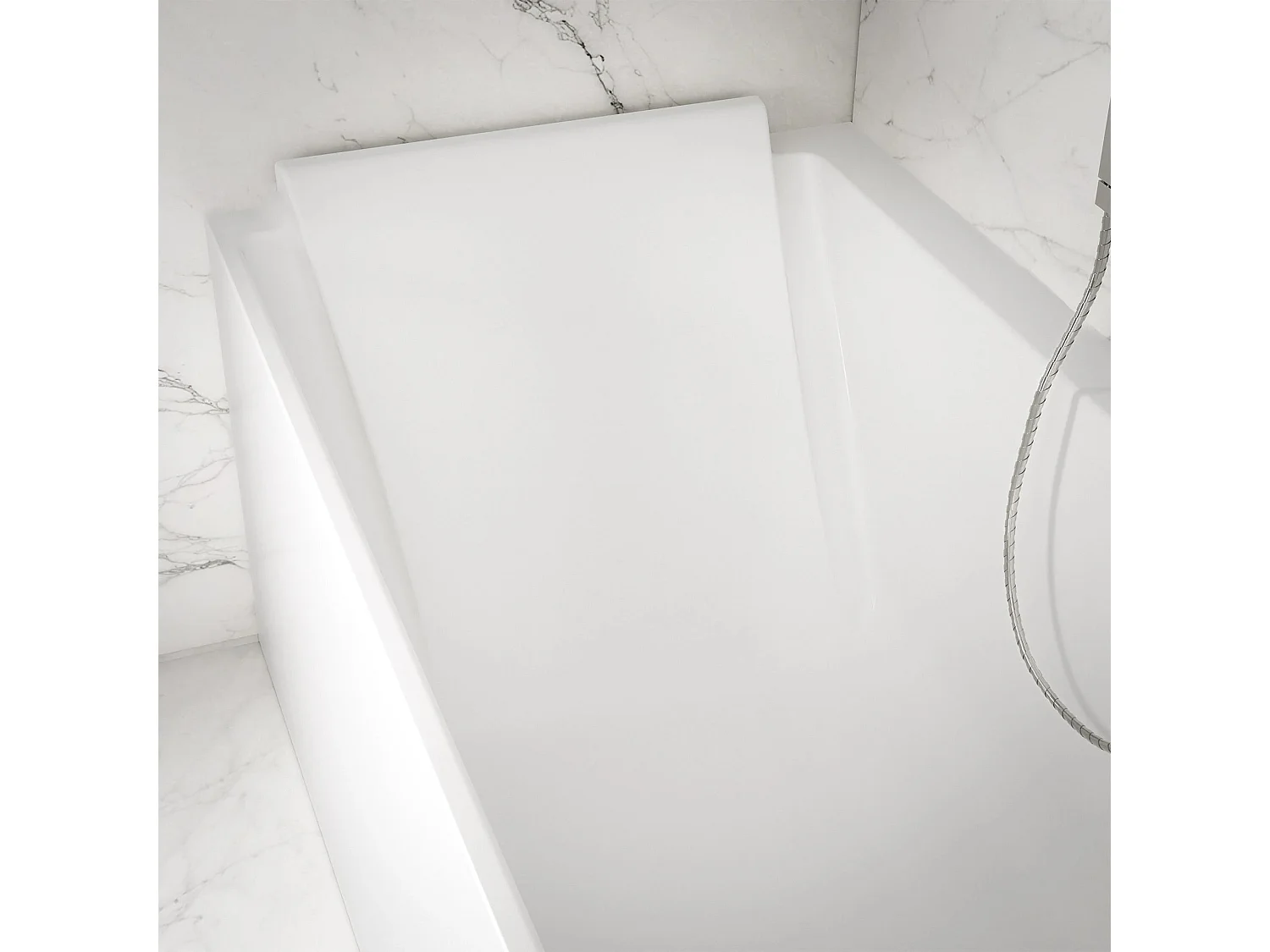 Baignoire Ilot Quantum 170 gauche blanche 170 x75 x58 cm, by SPALINA