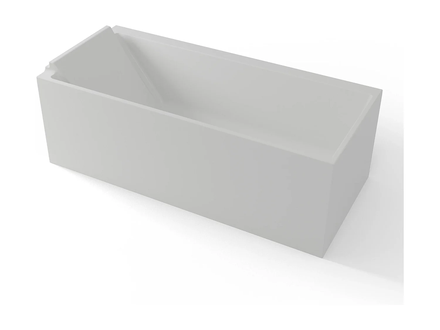 Baignoire Ilot Quantum 170 gauche blanche 170 x75 x58 cm, by SPALINA